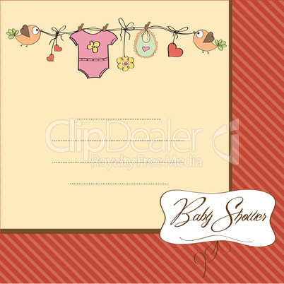 baby girl shower card