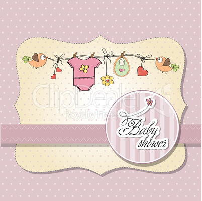 baby girl shower card