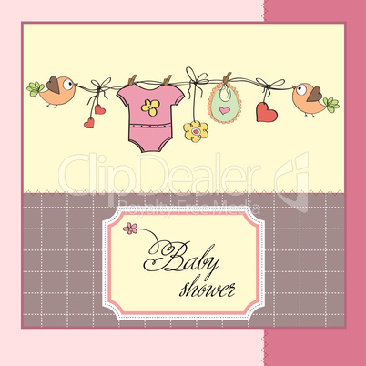 baby girl shower card