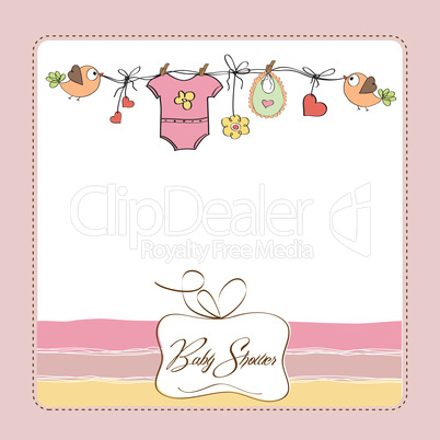 baby girl shower card