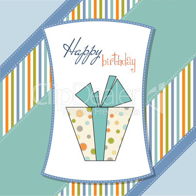 birthday card with gift box