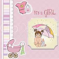 baby girl shower card