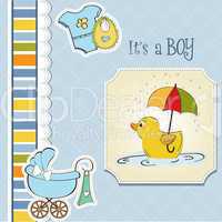 baby  shower card with duck toy