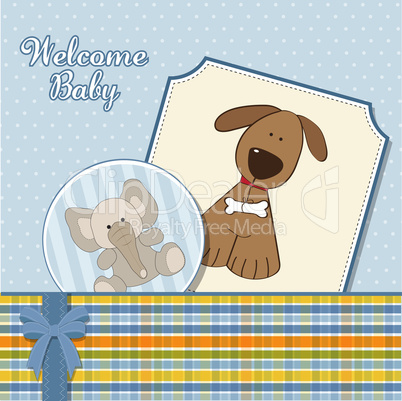 baby boy announcement card