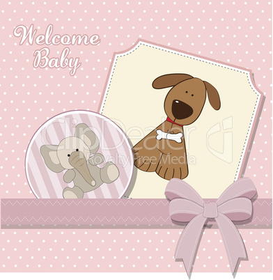 baby girl announcement card