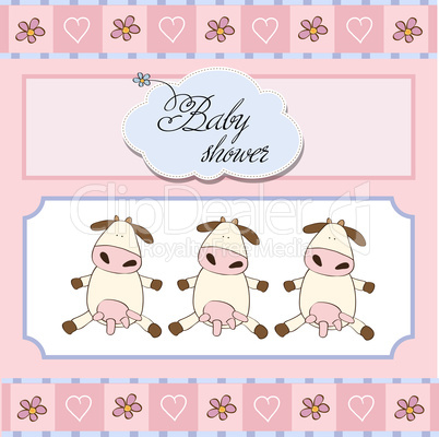 baby twins shower card