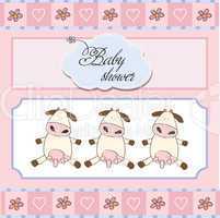 baby twins shower card