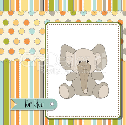 delicate greeting card with elephant