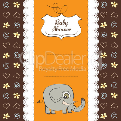 romantic baby announcement card