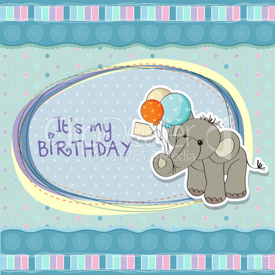 baby boy birthday card with elephant baby boy birthday card with elephant