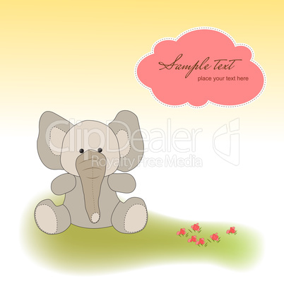 delicate greeting card with elephant