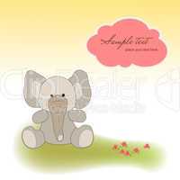 delicate greeting card with elephant