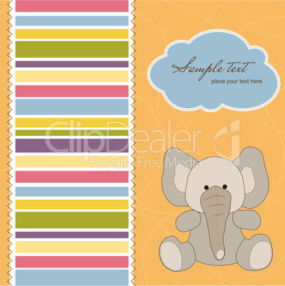 delicate greeting card with elephant