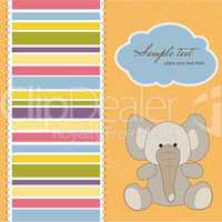 delicate greeting card with elephant