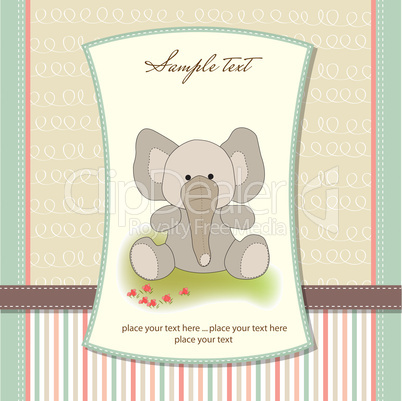 delicate greeting card with elephant