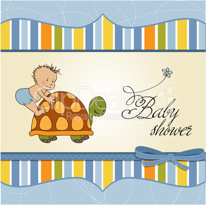 funny baby boy announcement card