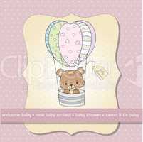 new baby girl announcement card