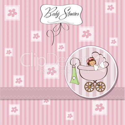 baby girl announcement card