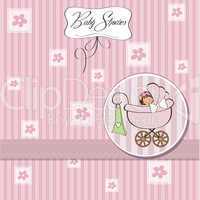 baby girl announcement card