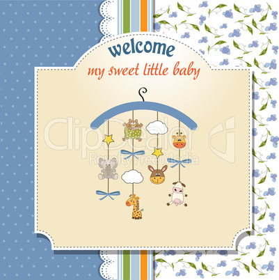 welcome baby announcement card