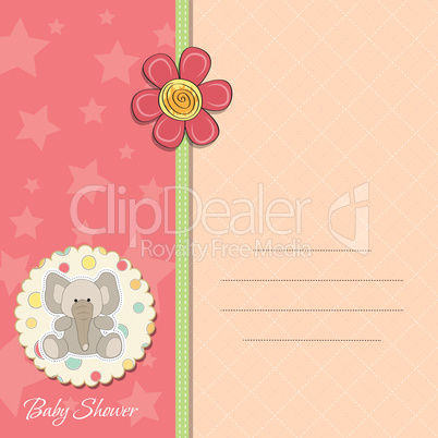 romantic baby girl announcement card