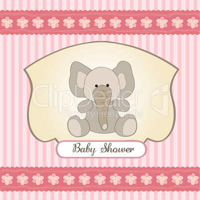 romantic baby girl announcement card