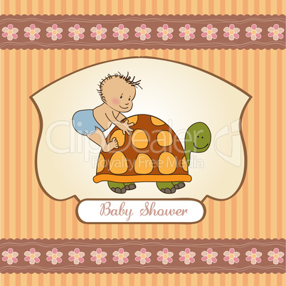 funny baby boy announcement card