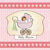 baby girl announcement card