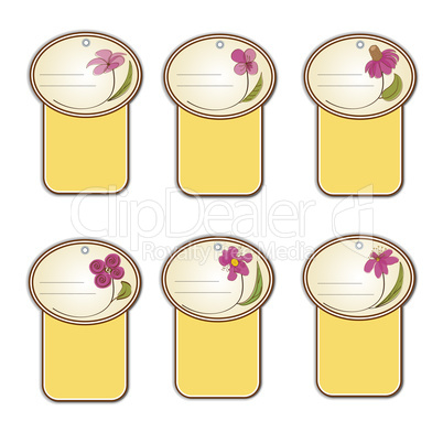 floral labels set