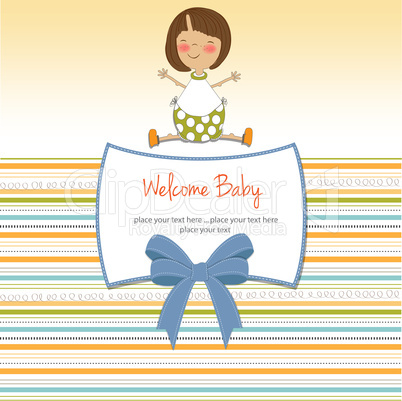 new baby girl announcement card