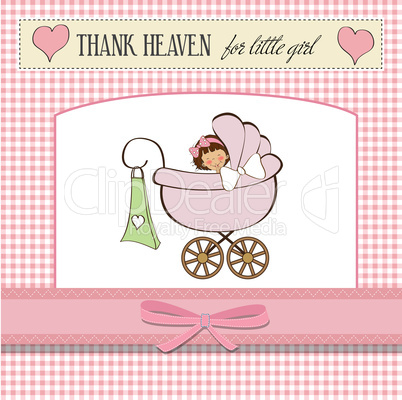 baby girl announcement card