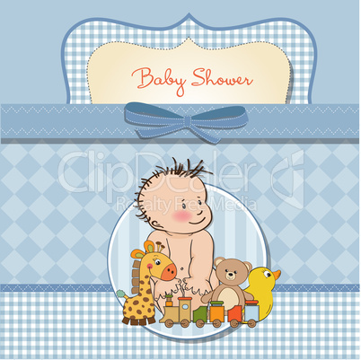 baby boy shower card