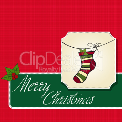 Christmas greeting card with socks