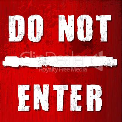 Red do not enter sign