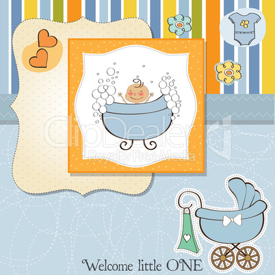 romantic baby boy shower card