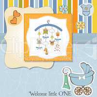 welcome baby announcement card