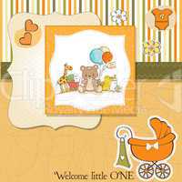 baby shower card with toys