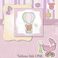 new baby girl announcement card