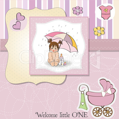 baby girl shower card