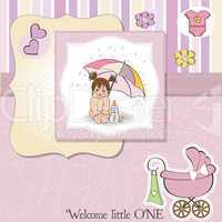 baby girl shower card