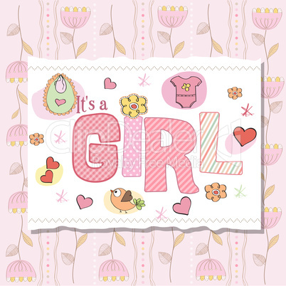 baby girl shower card