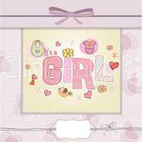 baby girl shower card