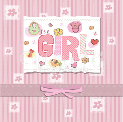 baby girl shower card