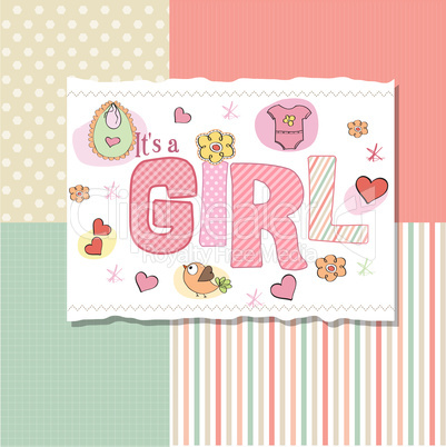 baby girl shower card