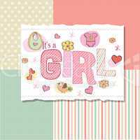 baby girl shower card