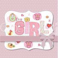 baby girl shower card