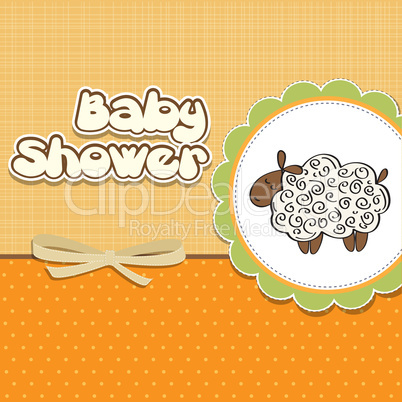 cute baby shower card with sheep