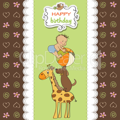 funny cartoon birthday greeting card