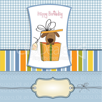 funny birthday card with dog