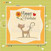 birthday card with funny cat